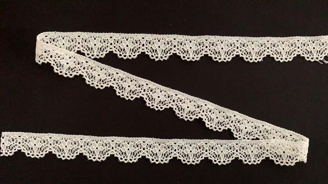 Quality 1.5CM High Recovery Spandex Nylon Floral Hollow Lace Trim Comfort Stretch Border for Intimates, Slip Dresses & Garment Embellishment factory