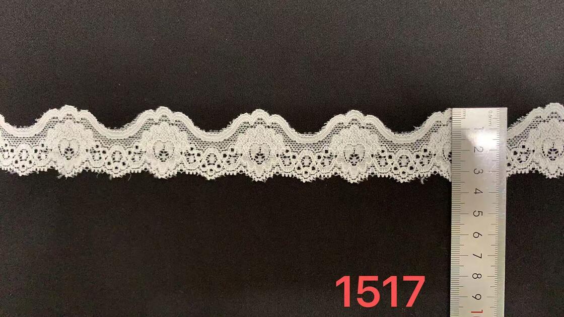 Quality 3.5CM Delicate Hollow Floral Polyamide Stretch Lace Trim Non-Irritating Elastic Tape for Bra, Bridal Gowns & DIY Clothing Projects factory
