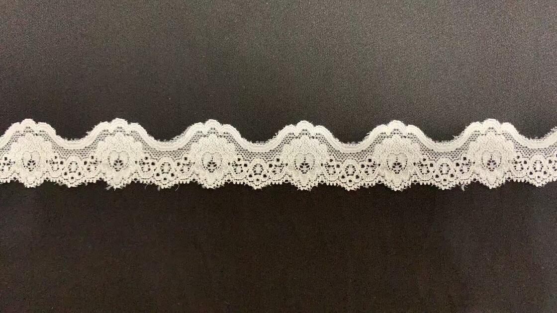 Quality 3.5CM Delicate Hollow Floral Polyamide Stretch Lace Trim Non-Irritating Elastic Tape for Bra, Bridal Gowns & DIY Clothing Projects factory