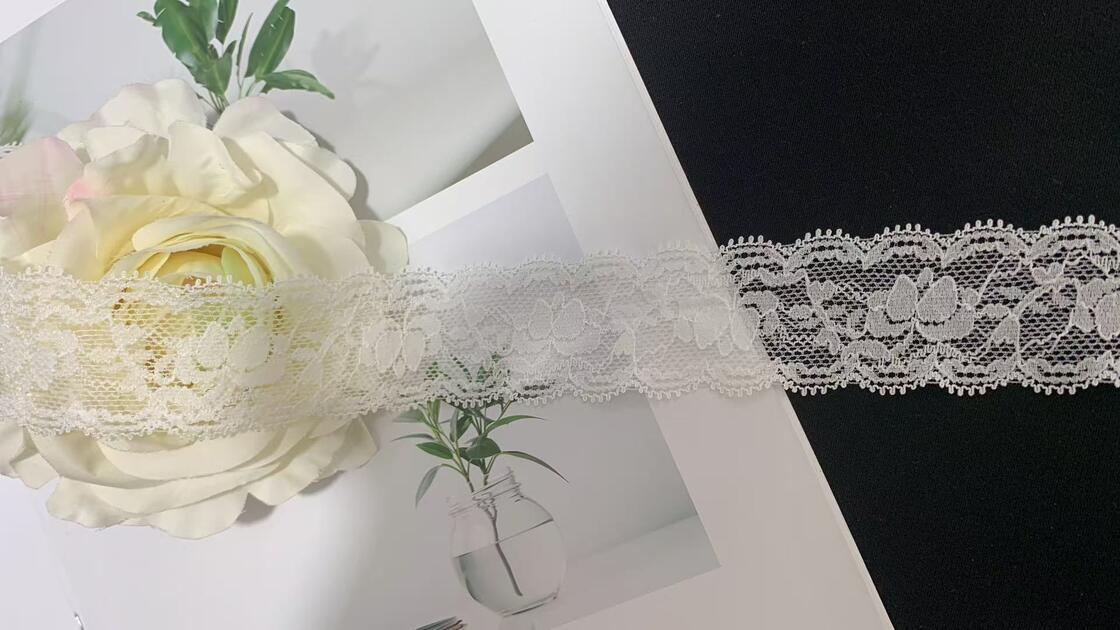 Quality 3.9cm Hollow-out Lace Trim with Diamond Pattern and Scalloped Border for Wedding Dresses and Kids Clothing Decoration factory