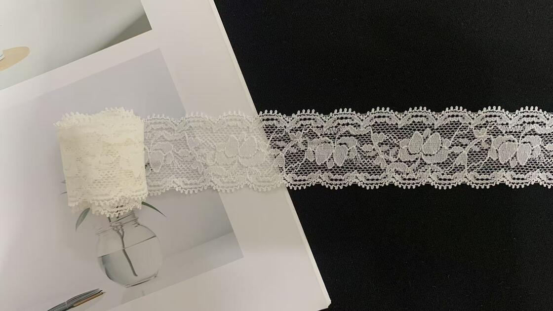 Quality 3.9cm Hollow-out Lace Trim with Diamond Pattern and Scalloped Border for Wedding Dresses and Kids Clothing Decoration factory