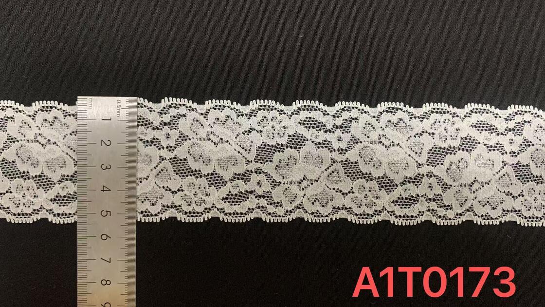 Quality 5.5cm White Heart Floral Hollow Lace Trim with Double Picot Edges Soft Nylon Fabric for Women's Lingerie factory
