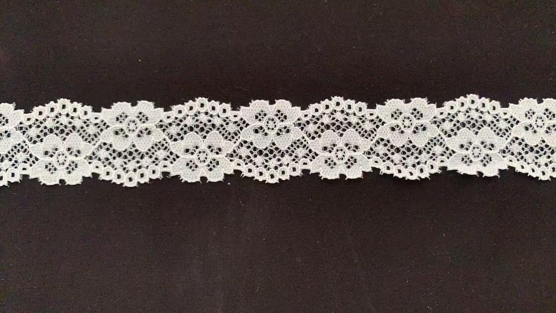 Quality 3CM French Romantic Hollow Floral Stretch Lace Trim Stretchy Spandex Border for Wedding Dresses, Bra Lingerie & Household Fabric Decoration DIY factory