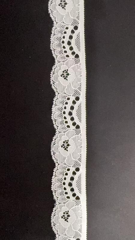 Quality 3CM French Romantic Hollow Floral Stretch Lace Trim Stretchy Spandex Border for Wedding Dresses, Bra Lingerie & Household Fabric Decoration DIY factory