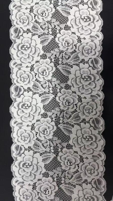 Quality 18CM Retro Vintage Hollow Bloom Elastic Lace Edging Premium Spandex Trim for Luxury Lingerie, Maxi Formal Dresses & Sofa Textile Handcraft factory