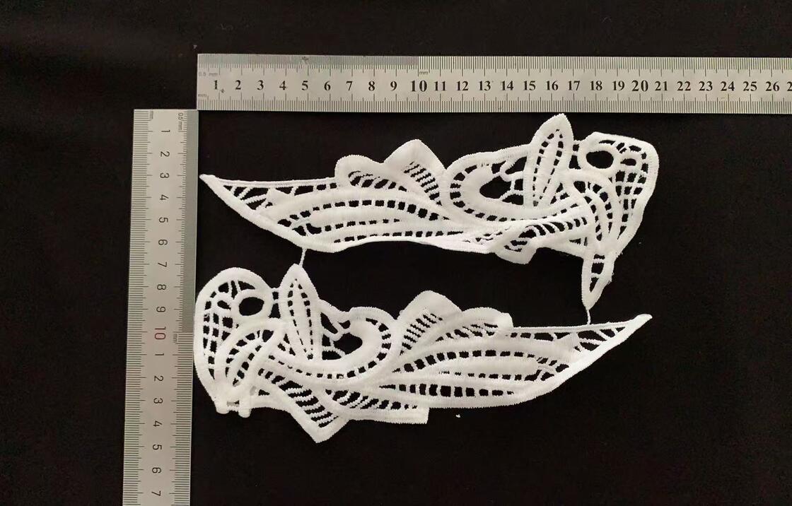 Quality Water Soluble Embroidered Wing Style Flower & Wing Shape Fabric Patches for Clothing Bags Home Decor factory