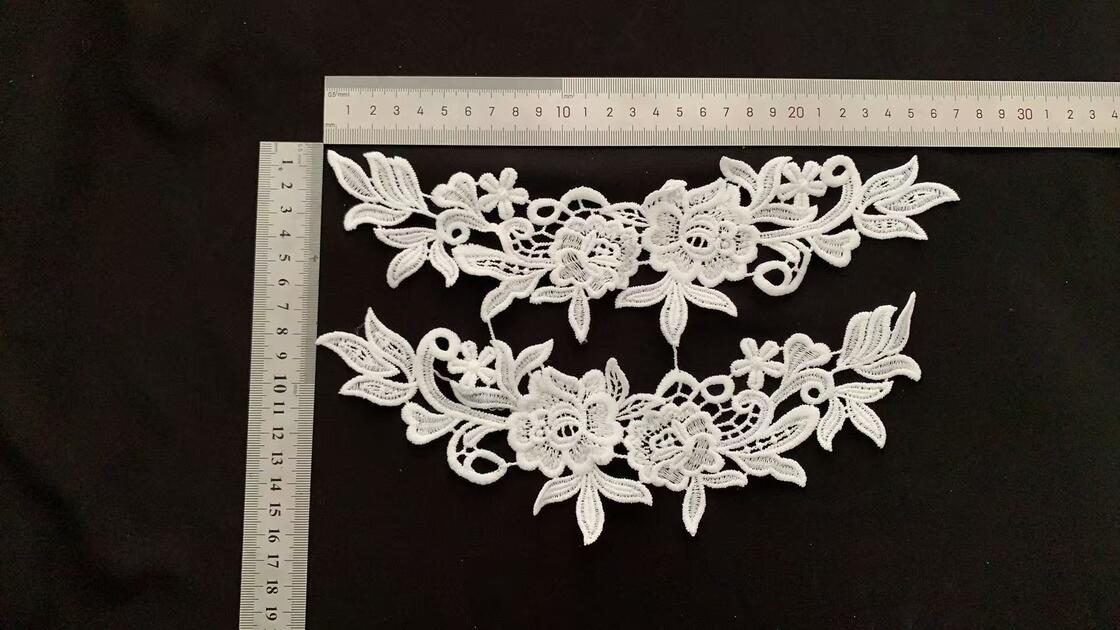 Quality Water Soluble Embroidered Wing Style Flower & Wing Shape Fabric Patches for Clothing Bags Home Decor factory