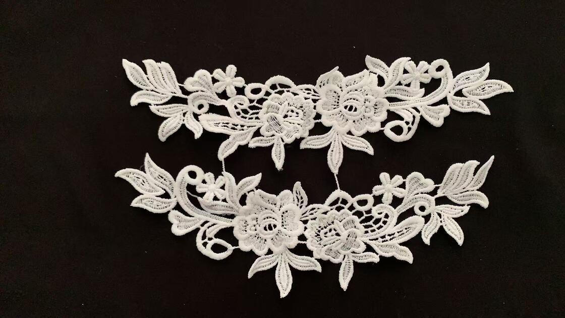 Quality Water Soluble Embroidered Wing Style Flower & Wing Shape Fabric Patches for Clothing Bags Home Decor factory