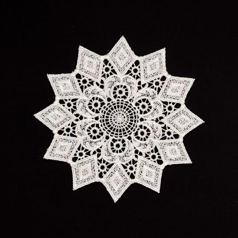 Quality Eco-Friendly Polyester Embroidery Patches with Heart & Flower Shapes for Ladies' Clothing and Wedding Decor Accessories factory