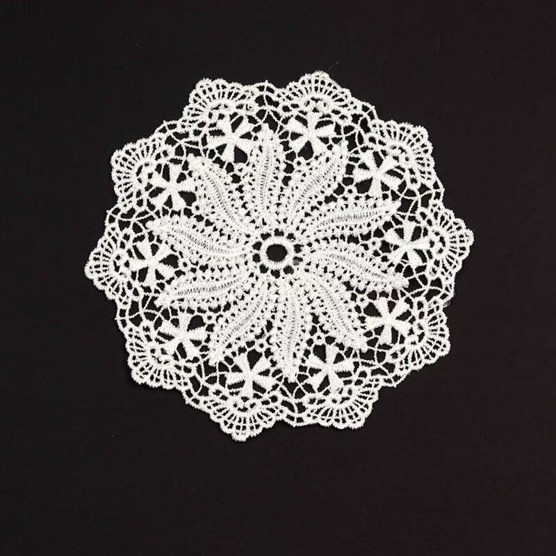 Quality Eco-Friendly Vintage Embroidered Polyester Water Soluble Embroidery Patches  rotundity Shapes for Wedding Decor Accessories factory