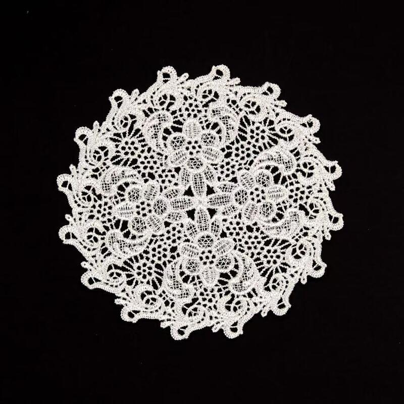 Quality Eco-Friendly Vintage Embroidered Polyester Water Soluble Embroidery Patches  rotundity Shapes for Wedding Decor Accessories factory