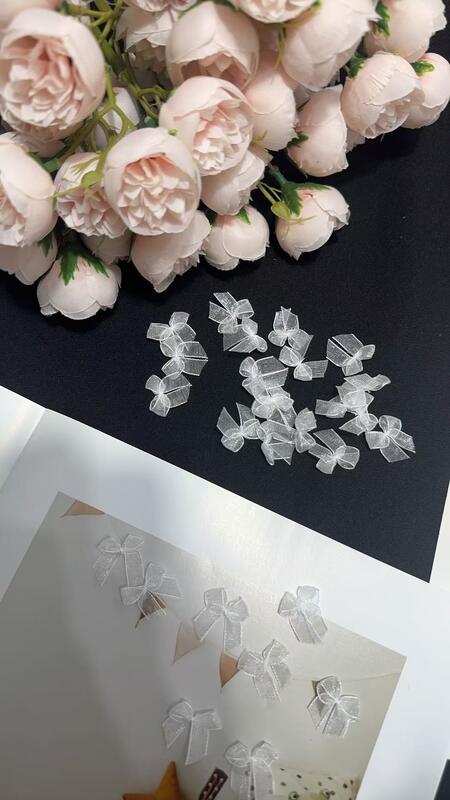 Quality Eco-Friendly Mini  Handmade Polyester/Nylon  Organza Bow DIY for Gift Wrapping and Craft Projects factory