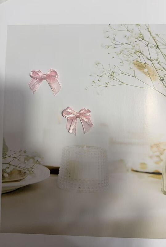 Quality Mini DIY Handmade Woven Double-layer Bow Luxury Solid  Satin Ribbon  + Organza for Christmas Gift Packaging & Children's Skirts factory