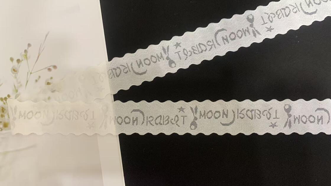 Quality 3.1cm Sweet Cartoon Rabbit & Moon Alphabet Stretch Lace Trim Lightweight Breathable for Nightwear and Garment Decoration factory