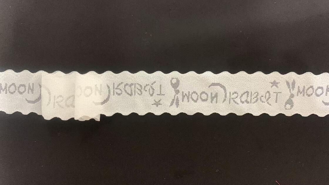 Quality 3.1cm Sweet Cartoon Rabbit & Moon Alphabet Stretch Lace Trim Lightweight Breathable for Nightwear and Garment Decoration factory