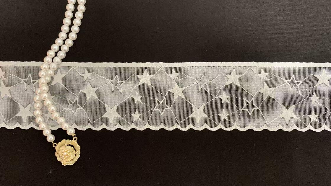 Quality 5cm Width Star Hollow Design Breathable Mesh Elastic Lace Trim for Kids Dress and Hair Accessories factory