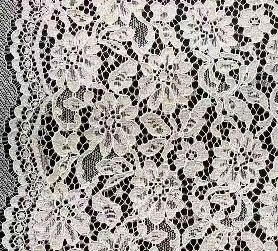 Quality Vintage Floral NYLON/COTTON Mesh Elastic Lace, Exquisite Floral Pattern Lace Accessories In Stock factory