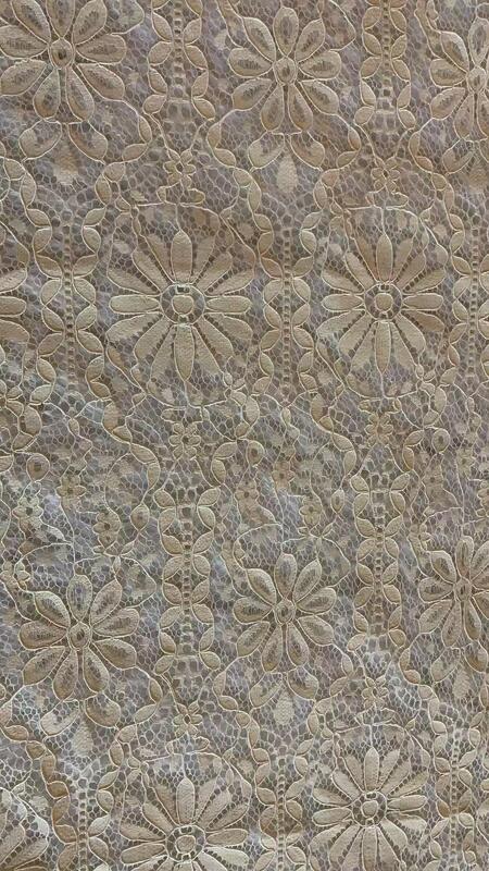 Quality Nylon/Cotton Retro Large Flower Stretch Lace Fabric with 150cm Width for Wedding Garments and DIY Crafts factory