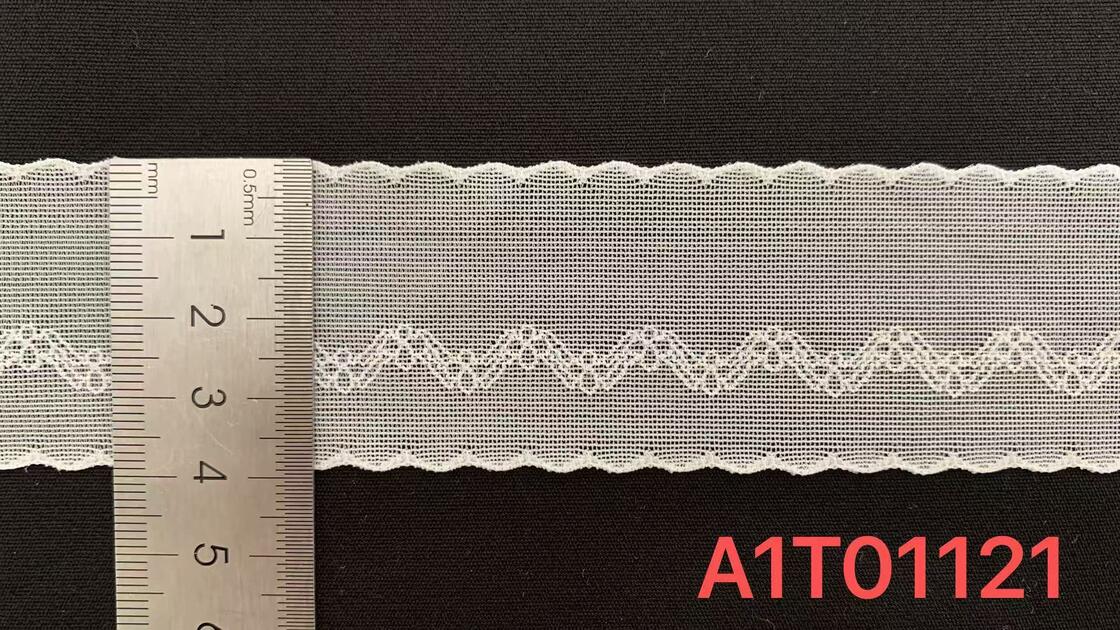 Quality 4cm Breathable Mesh Lace Trim with Double Scalloped Edges Ideal for Apparel Trimming Bulk Wholesale factory