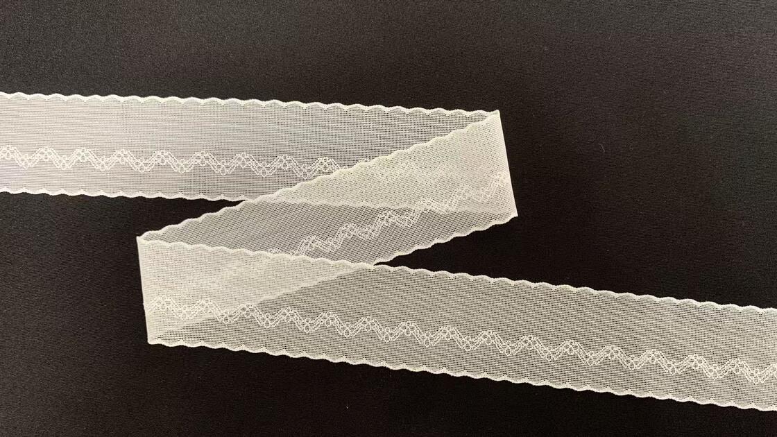 Quality 4cm Breathable Mesh Lace Trim with Double Scalloped Edges Ideal for Apparel Trimming Bulk Wholesale factory