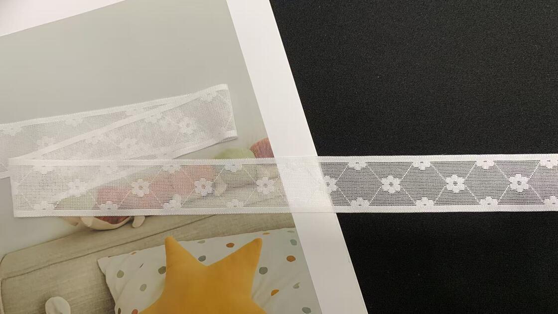 Quality 2.5cm Width Soft Nylon Spandex Delicate Diamond Mesh Elastic Lace Trim for Lingerie and Dress Decoration factory
