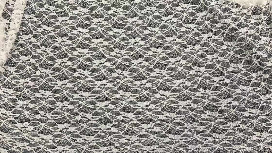 Quality 100% nylon/spandex  Rhombus Hollow Out Mesh Lace Fabric, Black Geometric Diamond Net Lace for Dress Lingerie Garment Decoration factory