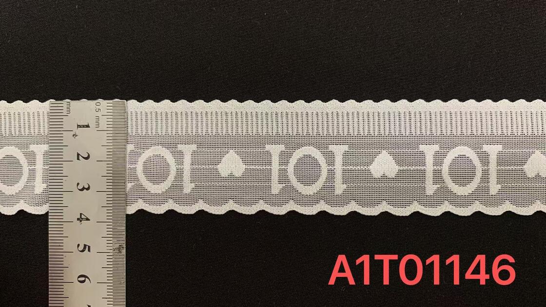 Quality 3.5cm Nylon Spandex Elastic Lace Trim with Double Scalloped Edge for Lingerie and Ladies Garment Sewing factory