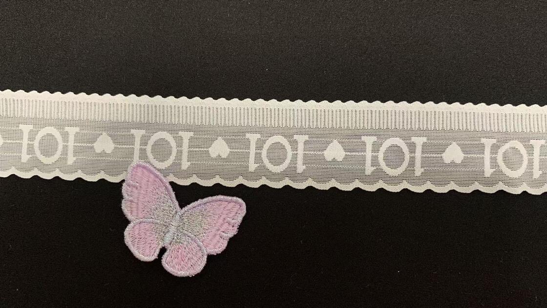 Quality 3.5cm Nylon Spandex Elastic Lace Trim with Double Scalloped Edge for Lingerie and Ladies Garment Sewing factory
