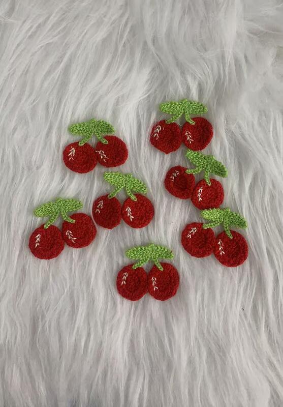 Quality Colorful Imitate Handmade Fruit patches Watermelon Strawberry Pineapple Peach Carrot  Cute Fruit Motif Imitation Handmade Applique Patches for Kids Garment Accessories factory
