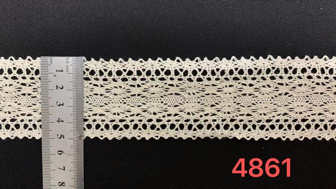Quality 5cm Cotton Crochet Lace Trim with Elegant Hollow Woven Texture Soft Breathable and Sturdy for Garment Decoration factory