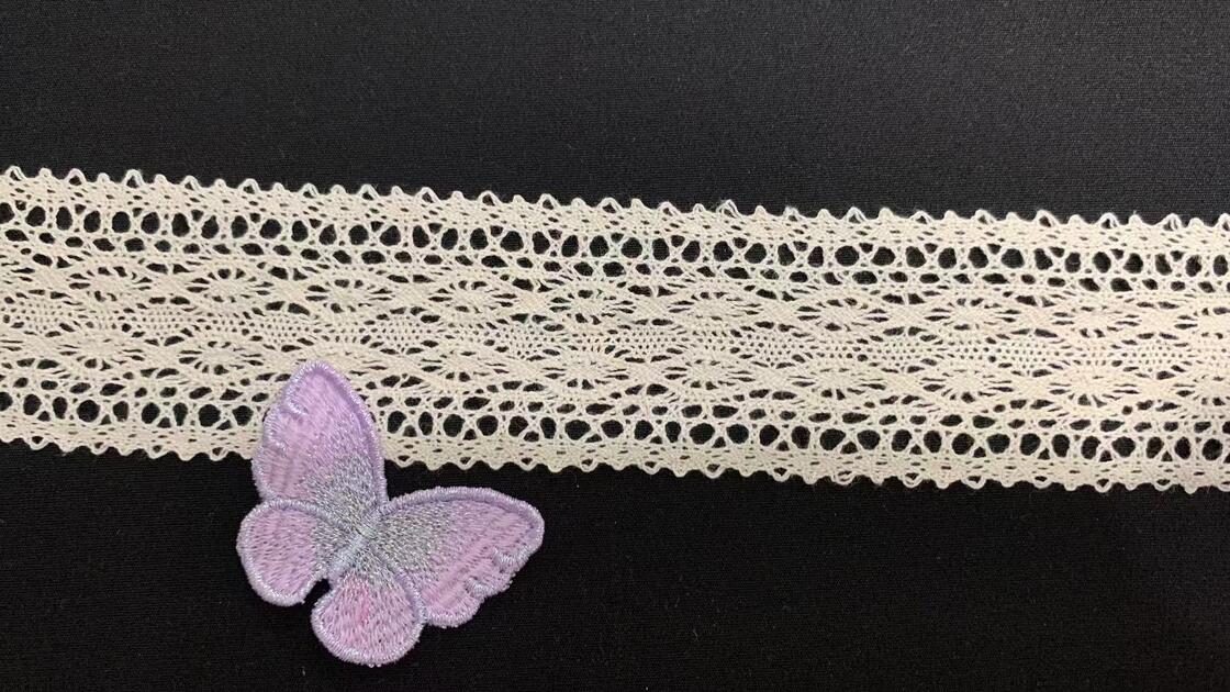 Quality 5cm Cotton Crochet Lace Trim with Elegant Hollow Woven Texture Soft Breathable and Sturdy for Garment Decoration factory