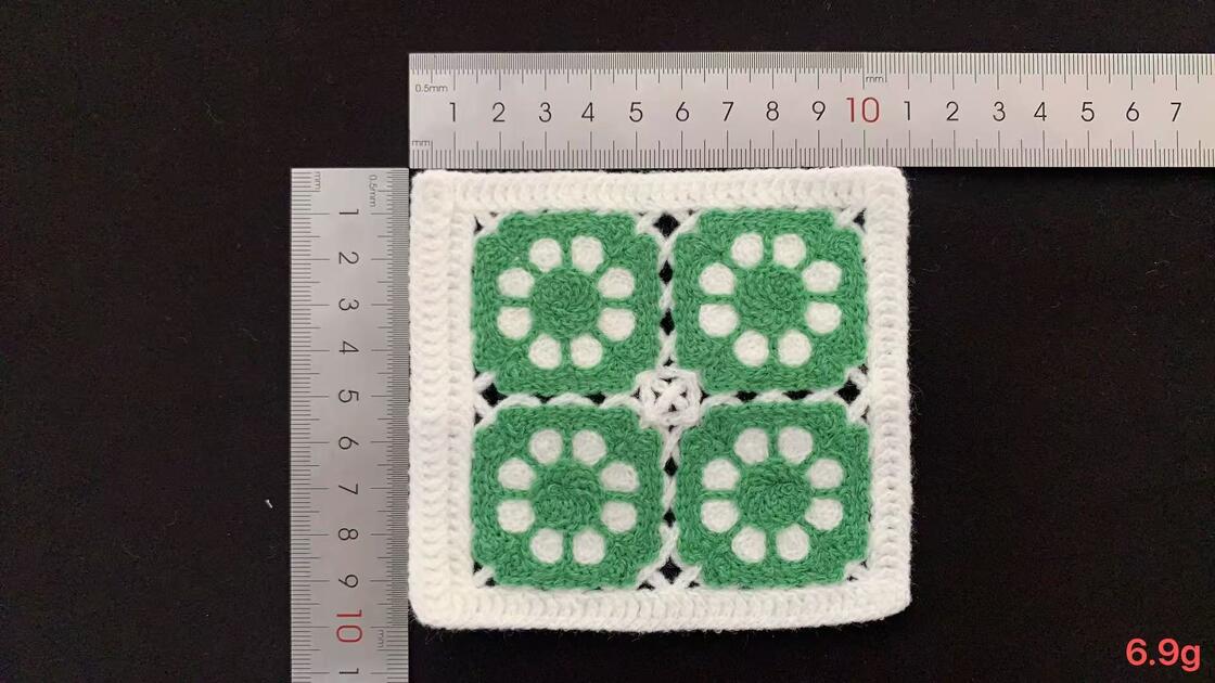 Quality Cotton/Polyester Snag-resistant embroidery patch  Crochet Flower  Square Patch, Floral Crochet Applique for Clothing Decoration factory