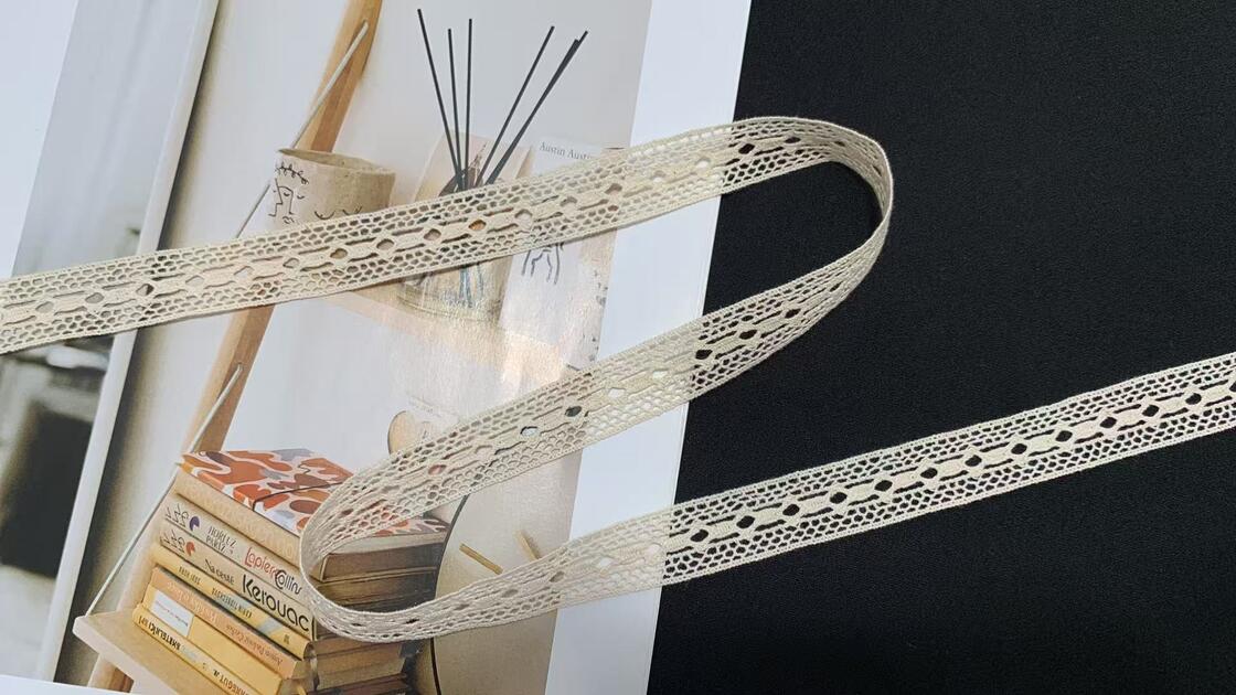 Quality 2cm Soft Breathable Tear Resistant Cotton Crochet Lace Trim for Garment and DIY Sewing factory