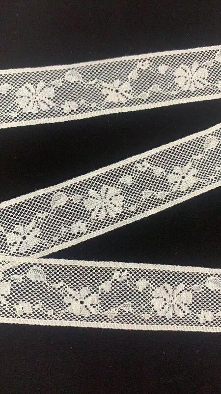 Quality Cotton Embroider Lace Trim Vintage Small Floral Net Mesh Lace Border for Garment Decoration factory