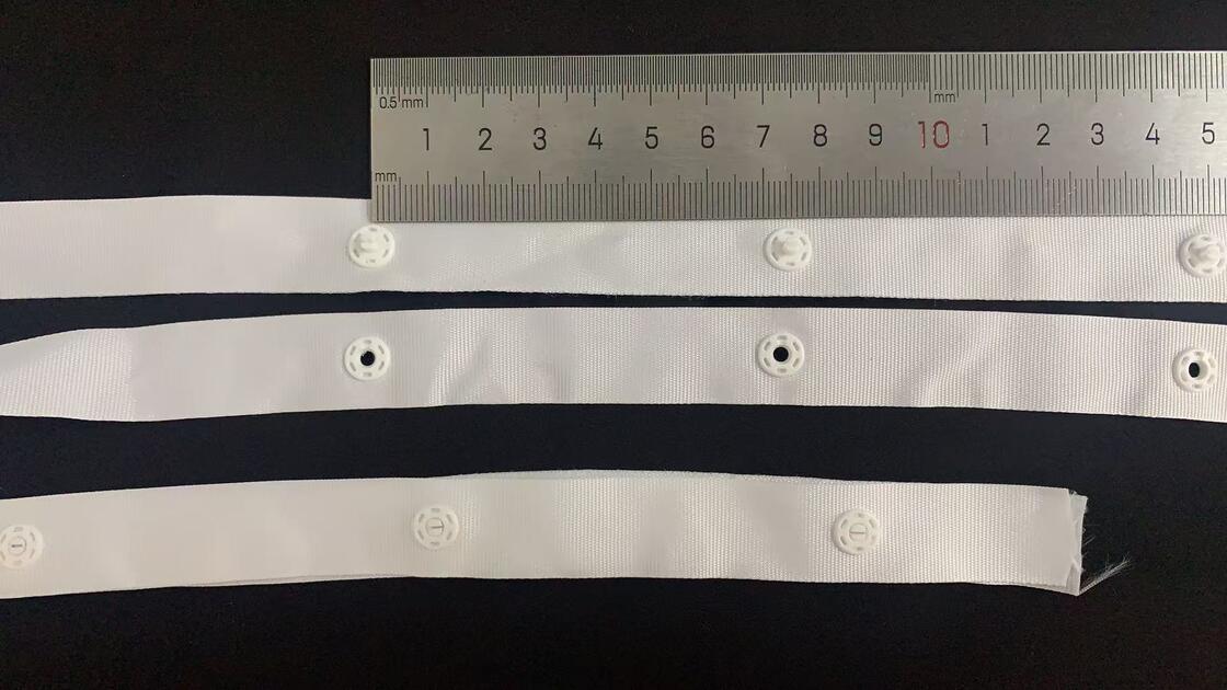Quality Factory wholesaler 30*30mm/75*75mm Polyester /nylon Snap Button Tape for Baby Infant Wear and  Jacket  factory