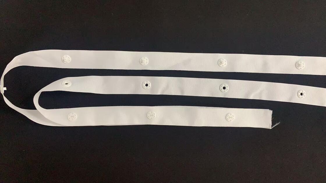 Quality Factory wholesaler 30*30mm/75*75mm Polyester /nylon Snap Button Tape for Baby Infant Wear and  Jacket  factory