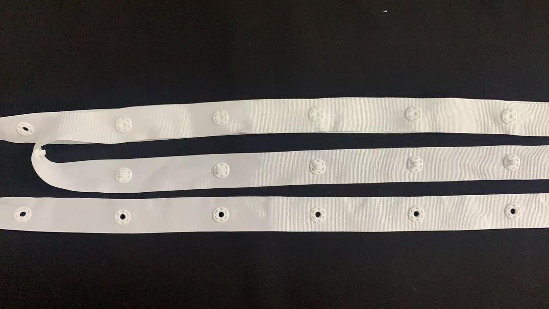 Quality Factory wholesaler 30*30mm/75*75mm Polyester /nylon Snap Button Tape for Baby Infant Wear and  Jacket  factory