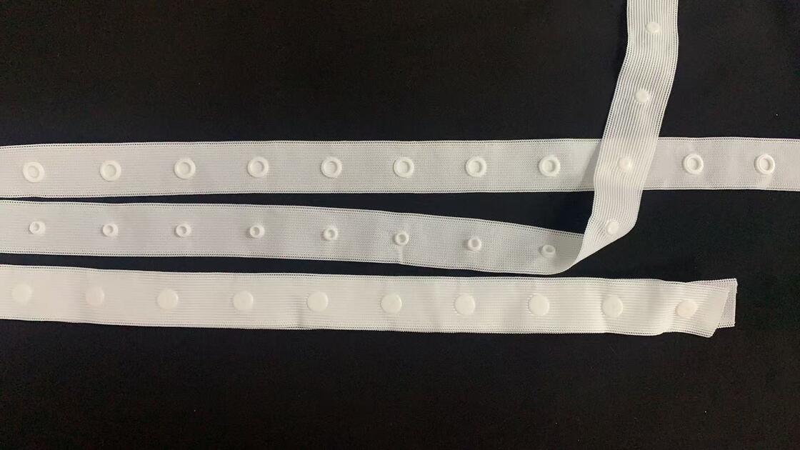 Quality Factory wholesaler 30*30mm/75*75mm Polyester /nylon Snap Button Tape for Baby Infant Wear and  Jacket  factory