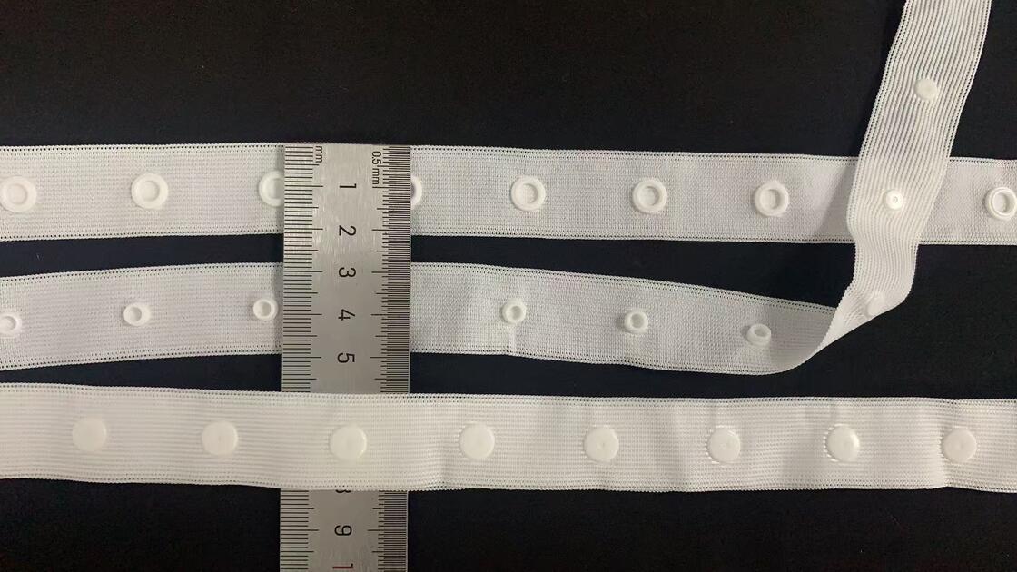Quality Factory wholesaler 30*30mm/75*75mm Polyester /nylon Snap Button Tape for Baby Infant Wear and  Jacket  factory