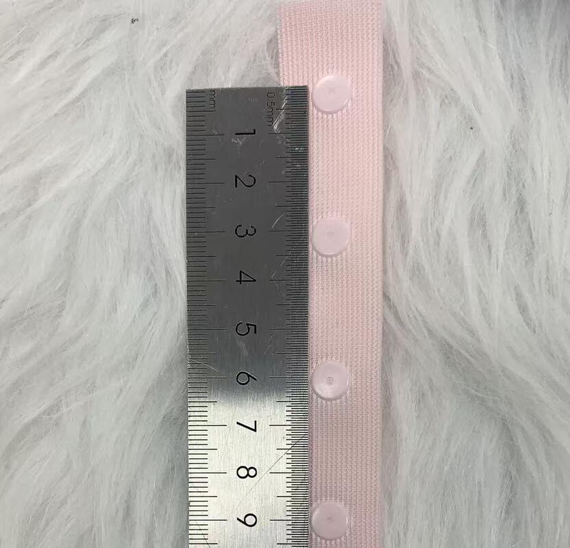 Quality Wholesale 2.1mm Wide Plastic Invisible Snap Button Ribbon Snap Fastener Tape Trim for Garment Accessories factory