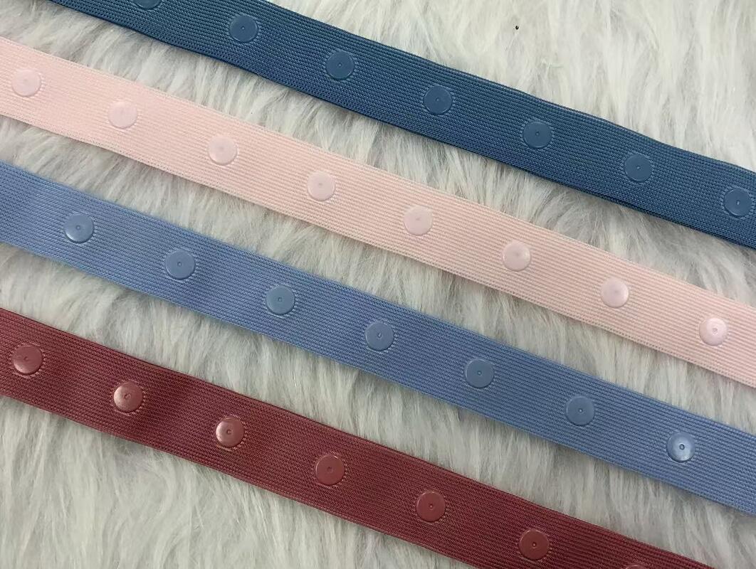 Quality Wholesale 2.1mm Wide Plastic Invisible Snap Button Ribbon Snap Fastener Tape Trim for Garment Accessories factory