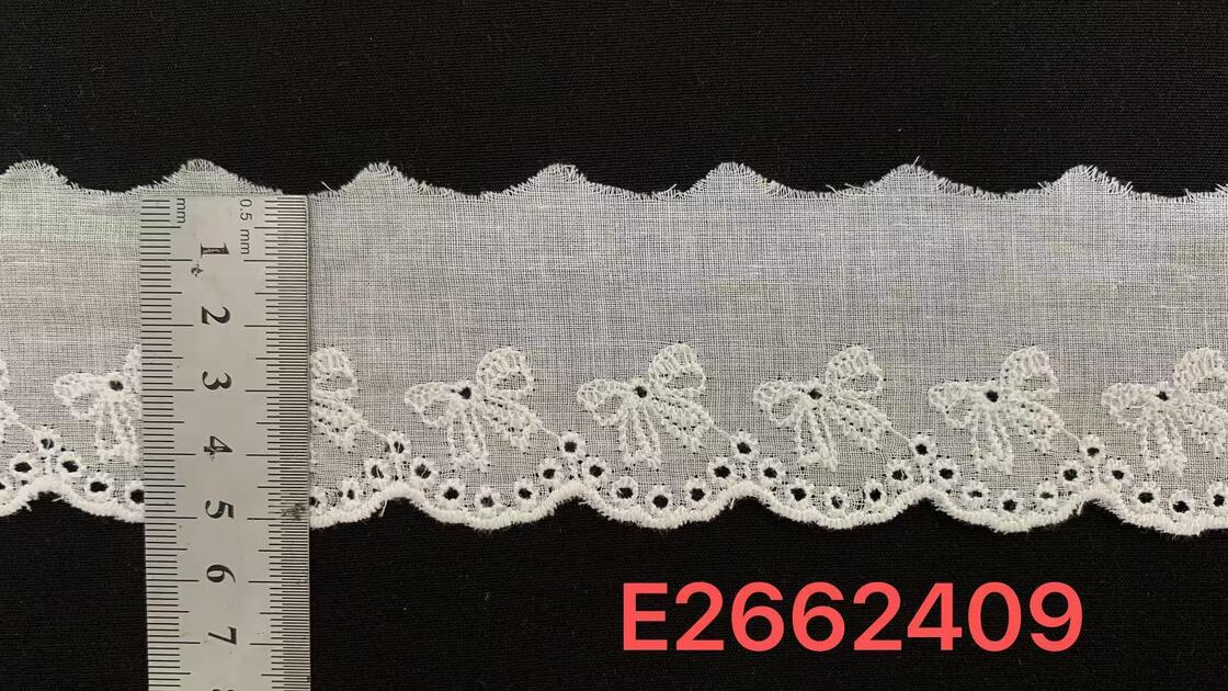 Quality Vintage Middle Eastern Cotton Lace Trim with Scalloped Edge for DIY Clothing and Home Textiles factory