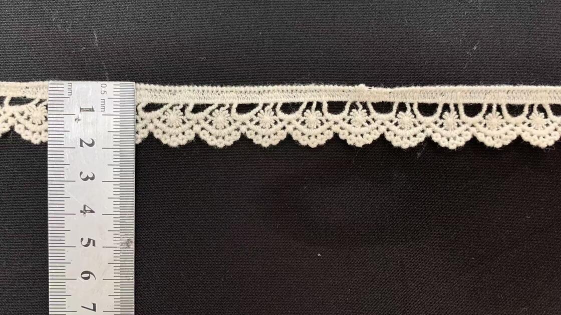 Quality PREMIUM COTTON WATER SOLUBLE LACE CUSTOM EMBROIDERY TRIM FOR BRIDAL GOWN EVENING PARTY DRESS factory