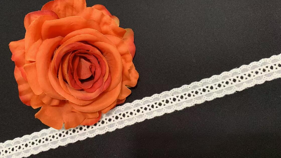 Quality 2cm Cotton Chicken Lace Trim with Hollow Carved Design and Soft Cotton Material for Garment Decoration factory
