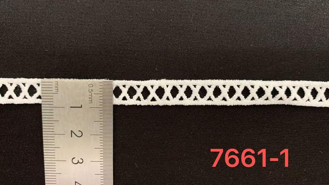 Quality 1cm Skin-Friendly High Drape Milk Silk Floral Scalloped Lace Trim for Dresses and Home Decor factory