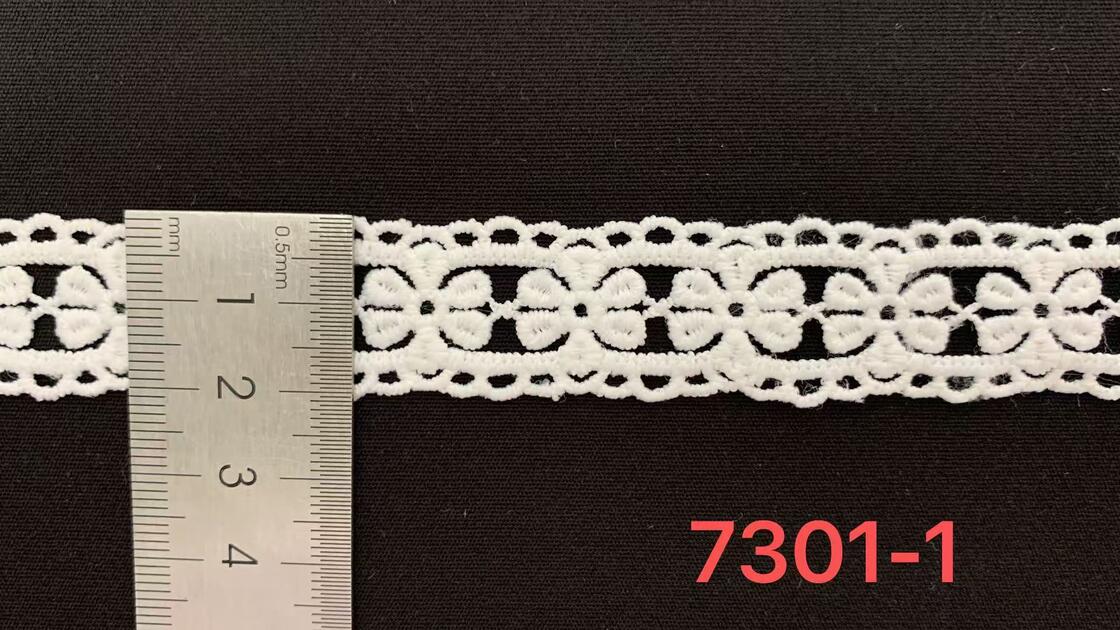 Quality Milk Yarn Chemical Lace Trim 2cm Width Water-soluble with Repeated Bowknot Pattern for Wholesale Lace Accessory factory
