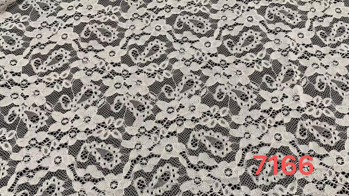 Quality Soft Breathable Floral Lace Fabric with Intricate Flower Pattern Lightweight for Dresses and Lingerie factory