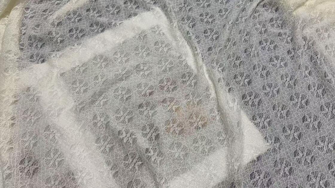 Quality Delicate Grid Base Lace Fabric with Subtle Leaf Motifs Soft Stretchy Breathable for Blouses and Underdresses factory