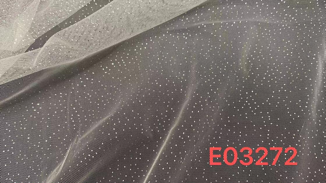 Quality Glittering Mesh Fabric with Shiny Tiny Dot Pattern Soft Stretch Lightweight Material for Lingerie and Party Dresses factory