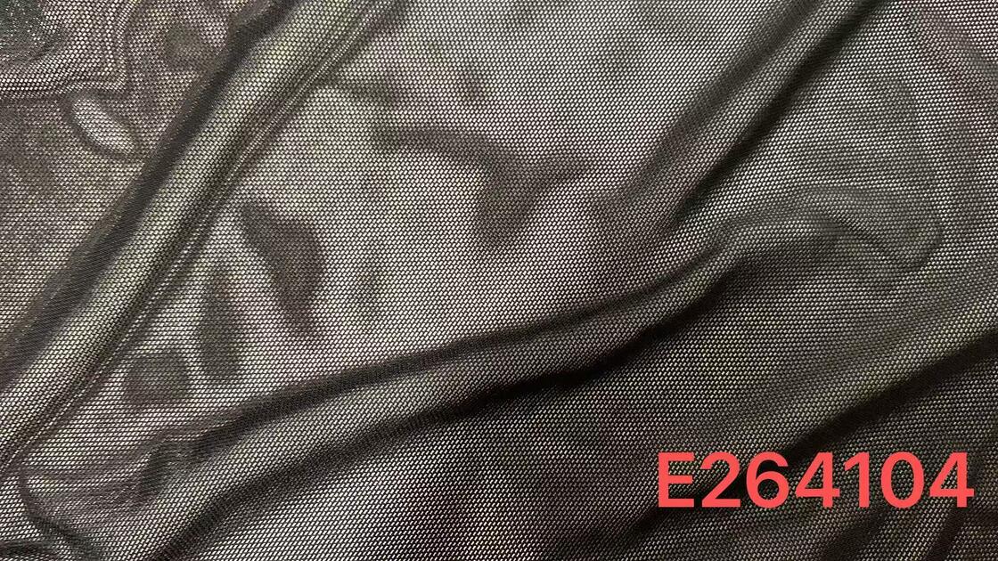 Quality Black Sheer Soft Lightweight Breathable Plain Solid Mesh Fabric for Lingerie Dress Lining and Garment Decoration factory